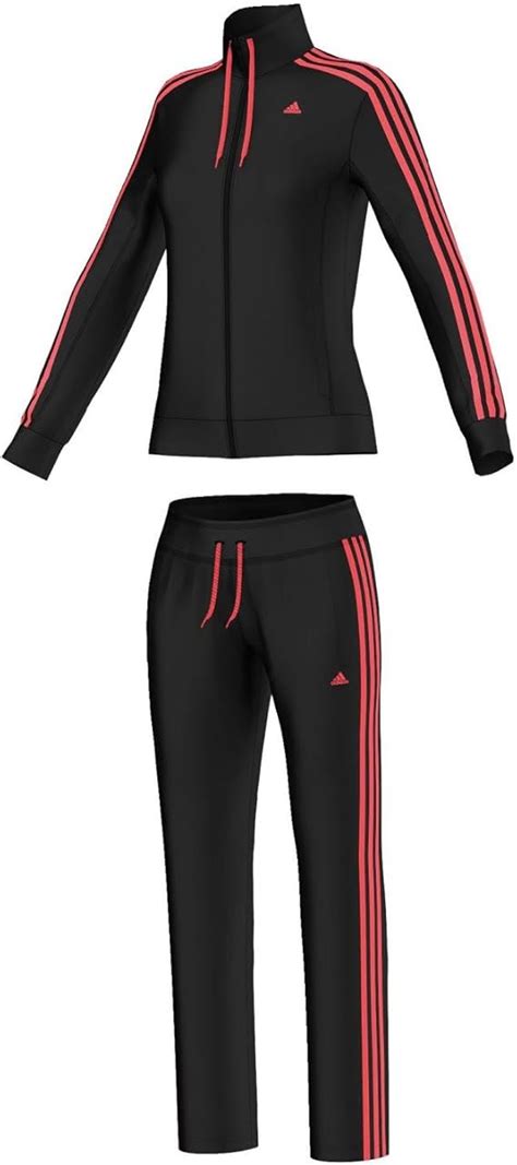 adidas anzug damen schwarz mit streifen|adidas trainersanzug damen.